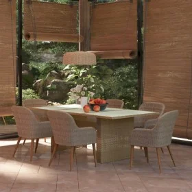 Juego de comedor para jardín 7 piezas ratán sintético marrón de , Conjuntos de jardín - Ref: Foro24-3059484, Precio: 882,24 €...