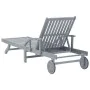 Tumbona de jardín con cojín madera maciza de acacia by , Loungers - Ref: Foro24-3061330, Price: 203,20 €, Discount: %