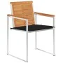 Sillas de jardín con cojines 2 uds madera maciza acacia y acero de , Sillas de jardín - Ref: Foro24-3061495, Precio: 259,15 €...