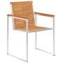 Sillas de jardín con cojines 2 uds madera maciza acacia y acero de , Sillas de jardín - Ref: Foro24-3061495, Precio: 259,15 €...