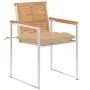 Sillas de jardín con cojines 2 uds madera maciza teca y acero de , Sillas de jardín - Ref: Foro24-3061533, Precio: 277,36 €, ...