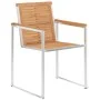 Sillas de jardín con cojines 2 uds madera maciza teca y acero de , Sillas de jardín - Ref: Foro24-3061533, Precio: 277,36 €, ...