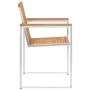 Sillas de jardín con cojines 2 uds madera maciza teca y acero de , Sillas de jardín - Ref: Foro24-3061533, Precio: 277,36 €, ...