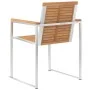 Sillas de jardín con cojines 2 uds madera maciza teca y acero de , Sillas de jardín - Ref: Foro24-3061533, Precio: 277,36 €, ...
