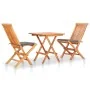 Set de bistró 3 pzas con cojines grises madera maciza de teca de , Conjuntos de jardín - Ref: Foro24-3063226, Precio: 204,08 ...