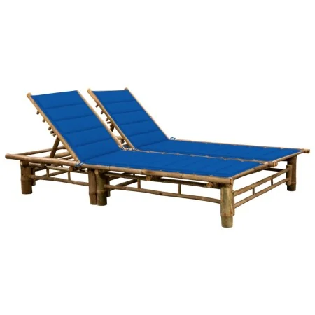 Tumbona con cojines para 2 personas bambú by , Loungers - Ref: Foro24-3063955, Price: 333,92 €, Discount: %