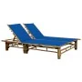 Tumbona con cojines para 2 personas bambú by , Loungers - Ref: Foro24-3063955, Price: 333,92 €, Discount: %