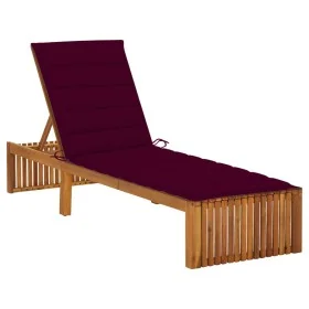 Tumbona con cojín madera maciza de acacia de , Tumbonas - Ref: Foro24-3064158, Precio: 233,98 €, Descuento: %
