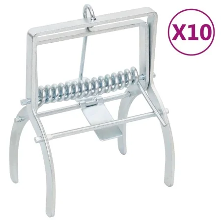 Trampas para topos 10 unidades acero galvanizado plateado de , Trampas para control de plagas - Ref: Foro24-150683, Precio: 4...