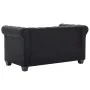 Chesterfield sofá de 2 plazas de terciopelo 146x75x72 cm negro by , Sofas - Ref: Foro24-247137, Price: 508,74 €, Discount: %