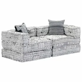 Puf modular de 2 plazas tela gris claro de , Cojines para sillas y sofás - Ref: Foro24-249402, Precio: 487,04 €, Descuento: %