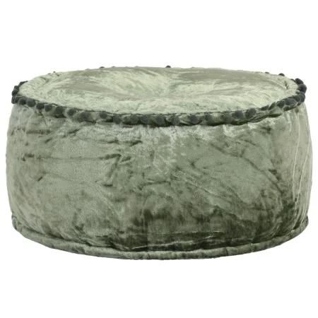 Puf redondo de terciopelo verde 40x20 cm by , Ottomans - Ref: Foro24-287567, Price: 37,80 €, Discount: %