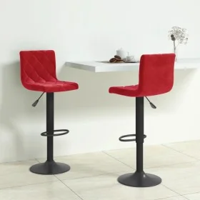 Taburetes de cocina 2 unidades terciopelo rojo tinto de , Taburetes de cocina - Ref: Foro24-333737, Precio: 127,36 €, Descuen...