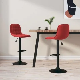 Taburetes de cocina 2 unidades terciopelo rojo tinto by , Kitchen stools - Ref: Foro24-333997, Price: 126,17 €, Discount: %