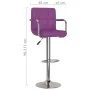 Taburetes de cocina 2 unidades cuero sintético morado von , Küchenhocker - Ref: Foro24-334601, Preis: 118,99 €, Rabatt: %