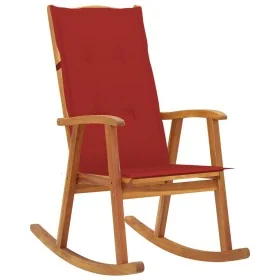 Silla mecedora con cojines madera maciza de acacia de , Sillas de jardín - Ref: Foro24-3064185, Precio: 195,02 €, Descuento: %