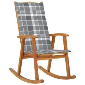 Silla mecedora con cojines madera maciza de acacia de , Sillas de jardín - Ref: Foro24-3064193, Precio: 183,33 €, Descuento: %