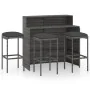 Juego muebles de bar para jardín 4 piezas y cojines gris de , Conjuntos de jardín - Ref: Foro24-3064877, Precio: 347,42 €, De...