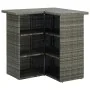 Set de bar para jardín 4 piezas y cojines ratán sintético gris de , Conjuntos de jardín - Ref: Foro24-3064924, Precio: 386,06...