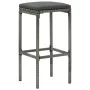Set de bar para jardín 4 piezas y cojines ratán sintético gris de , Conjuntos de jardín - Ref: Foro24-3064924, Precio: 386,06...