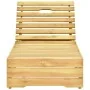 Tumbona con cojín gris taupé madera de pino impregnada by , Loungers - Ref: Foro24-3065917, Price: 156,84 €, Discount: %