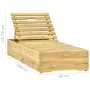 Tumbona con cojín gris taupé madera de pino impregnada by , Loungers - Ref: Foro24-3065917, Price: 156,84 €, Discount: %