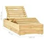 Tumbona de jardín con mesa y cojín de madera de pino impregnada von , Liegen - Ref: Foro24-3065962, Preis: 179,37 €, Rabatt: %