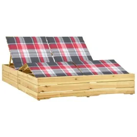 Tumbona doble y cojines madera de pino impregnada by , Loungers - Ref: Foro24-3065997, Price: 302,38 €, Discount: %