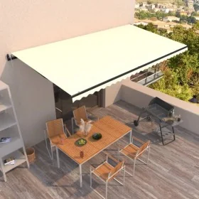 Toldo retráctil automático crema 600x350 cm de , Toldos - Ref: Foro24-3069247, Precio: 712,48 €, Descuento: %