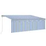 Toldo retráctil automático con persiana 4,5x3 m azul y blanco de , Toldos - Ref: Foro24-3069446, Precio: 487,04 €, Descuento: %