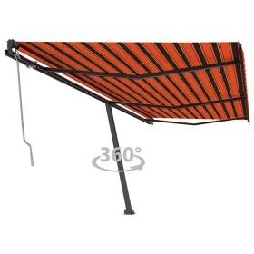 Toldo de pie automático naranja y marrón 600x350 cm by , Awnings - Ref: Foro24-3069890, Price: 855,52 €, Discount: %