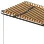 Toldo automático retráctil con postes amarillo blanco 3,5x2,5 m de , Toldos - Ref: Foro24-3070128, Precio: 473,11 €, Descuent...