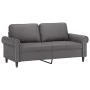 Sofá de 2 plazas con cojines cuero sintético gris 140 cm by , Sofas - Ref: Foro24-3200932, Price: 248,51 €, Discount: %