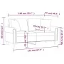 Sofá de 2 plazas con cojines cuero sintético gris 140 cm by , Sofas - Ref: Foro24-3200932, Price: 248,51 €, Discount: %