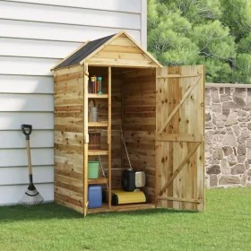 Cobertizo de herramientas con puerta madera pino 107x107x220 cm de , Cobertizos - Ref: Foro24-318193, Precio: 412,79 €, Descu...