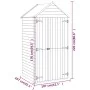 Cobertizo de herramientas con puerta madera pino 107x107x220 cm de , Cobertizos - Ref: Foro24-318193, Precio: 412,79 €, Descu...