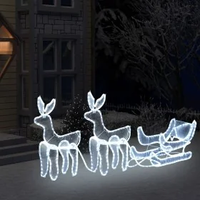 Renos y trineo de Navidad con malla 648 LED de , Luces de Navidad - Ref: Foro24-289974, Precio: 102,54 €, Descuento: %