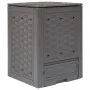 Compostador de jardín marrón plástico ratán 60x60x83 cm 300 L de , Compostadores - Ref: Foro24-45681, Precio: 97,48 €, Descue...