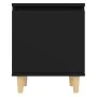 Mesita de noche con patas de madera maciza negra 40x30x50 cm by , Nightstands - Ref: Foro24-805817, Price: 34,10 €, Discount: %