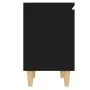 Mesita de noche con patas de madera maciza negra 40x30x50 cm by , Nightstands - Ref: Foro24-805817, Price: 34,10 €, Discount: %