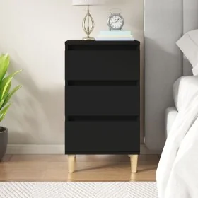Mesita de noche madera contrachapada negro 40x35x70 cm de , Mesitas de noche - Ref: Foro24-819661, Precio: 55,88 €, Descuento: %