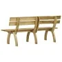 Banco de jardín de madera de pino impregnada 220 cm de , Bancos de jardín - Ref: Foro24-318402, Precio: 130,70 €, Descuento: %