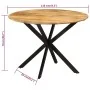 Mesa de comedor madera maciza de mango y acero 110x78 cm de , Mesas de cocina y de comedor - Ref: Foro24-338454, Precio: 245,...
