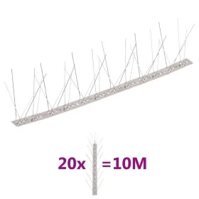Set de 20 hileras pinchos contra pájaros y palomas 5 filas 10 m de , Repelentes para animales - Ref: Foro24-149133, Precio: 5...