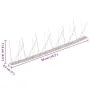 Set de 20 hileras pinchos contra pájaros y palomas 5 filas 10 m de , Repelentes para animales - Ref: Foro24-149133, Precio: 5...