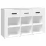 Aparador de madera contrachapada blanco 100x30x59,5 cm by , Sideboards - Ref: Foro24-821004, Price: 120,08 €, Discount: %