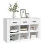 Aparador de madera contrachapada blanco 100x30x59,5 cm by , Sideboards - Ref: Foro24-821004, Price: 120,08 €, Discount: %