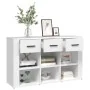 Aparador de madera contrachapada blanco 100x30x59,5 cm by , Sideboards - Ref: Foro24-821004, Price: 120,08 €, Discount: %