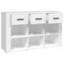 Aparador de madera contrachapada blanco 100x30x59,5 cm by , Sideboards - Ref: Foro24-821004, Price: 120,08 €, Discount: %