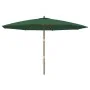 Sombrilla de jardín con poste de madera verde 400x273 cm de , Sombrillas - Ref: Foro24-363176, Precio: 148,01 €, Descuento: %